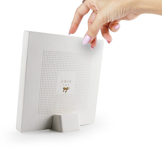 Coho Art 'Beam' Artistic Painting - Gilding & White Acrylic Application