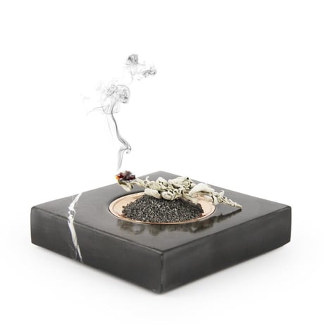 Magma Carre Bakır Kaseli Mermer Tütsü Tabağı