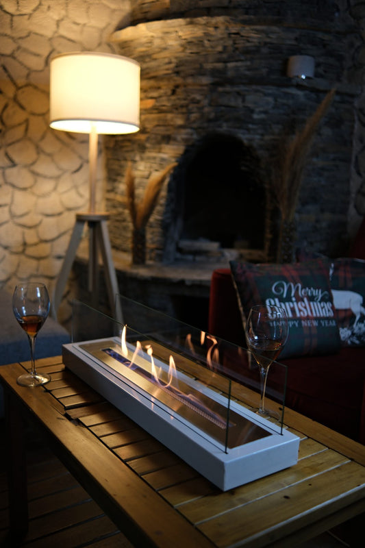 AURAFIRE Masaüstü Şömine - Beyaz