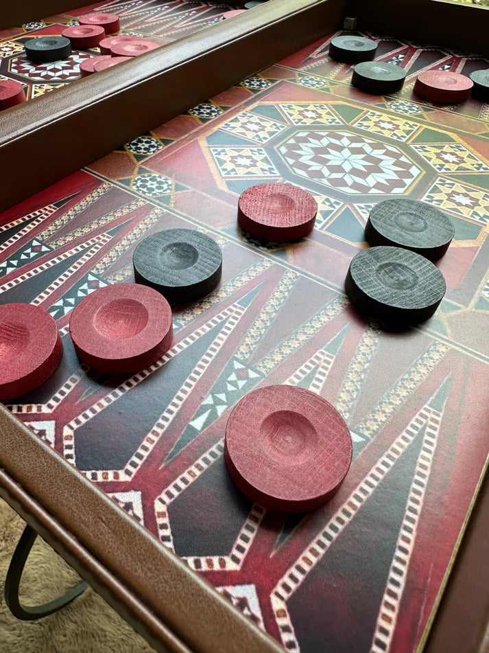 Diamante Deri Kaplama Kişiselleştirilebilir Tavla