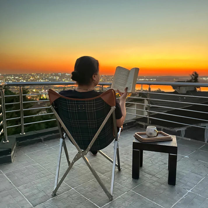 Eir Throne Hakiki Deri Sandalye & Paslanmaz Çelik İskelet