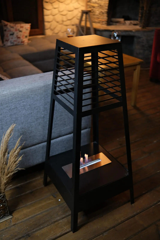 مدفأة تعمل بالوقود الحيوي مع أرجل هرمية