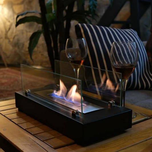 مدفأة أورافاير المكتبية التي تعمل بالوقود الحيوي الإيثانولي - بيضاء