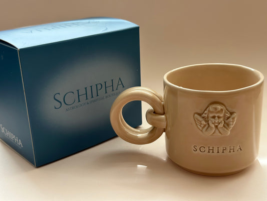 Melek Sembollü El Yapımı Seramik Kupa