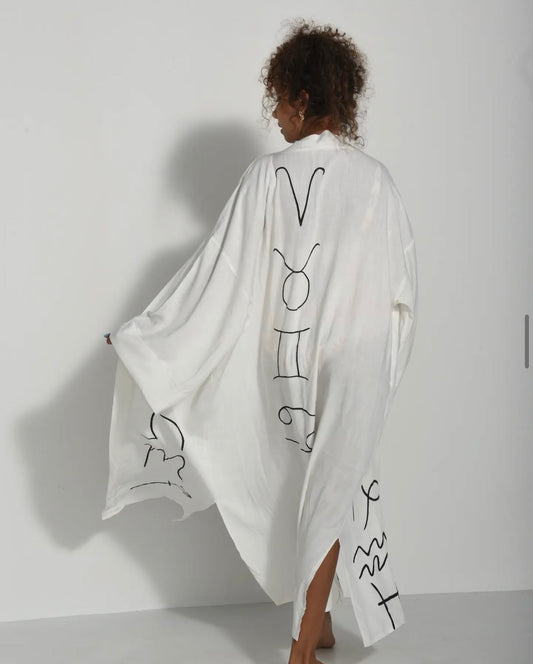 Kişiye Özel El Boyaması Kimono | Unisex, Oversize, Doğal Kumaş