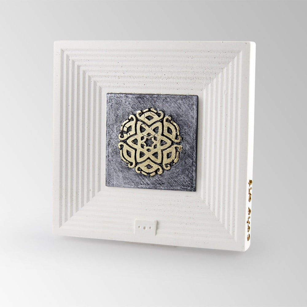 Coho Art ''Kozmos'' Mandala Kabartma Tablo - Varak & Gümüş Pastel Uygulama