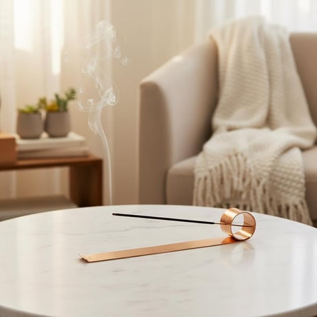 Mystic Dharma Dövme Bakır Tütsü Tutacağı | El Yapımı Bakır Tütsülük