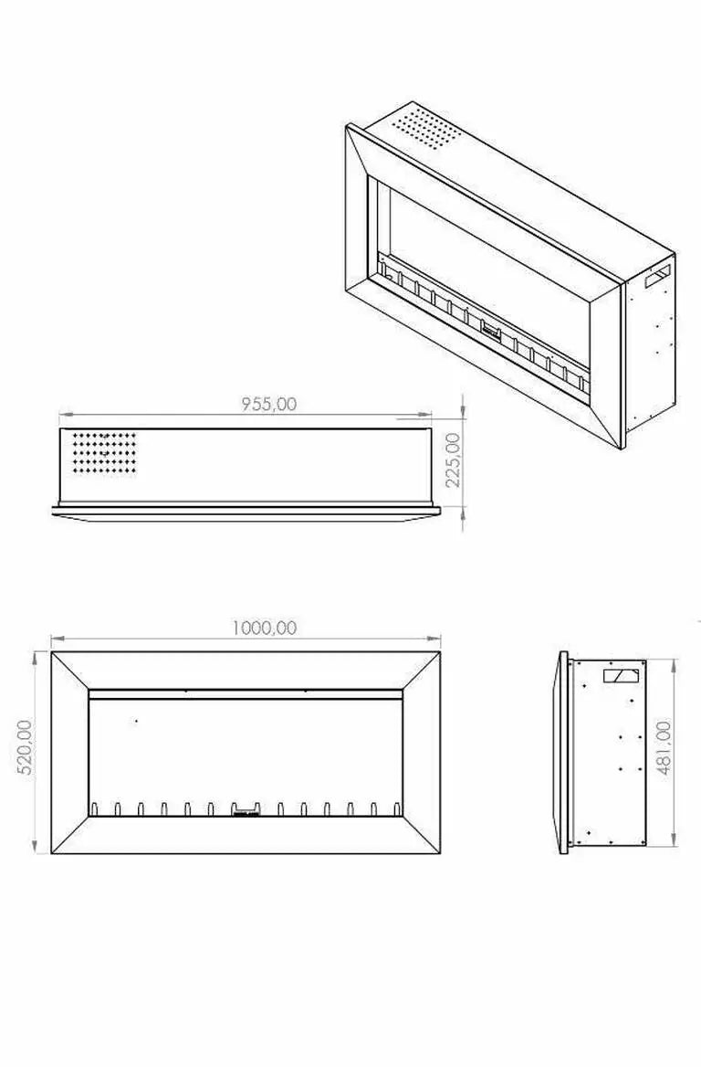 مدفأة كهربائية لون RGB 100 سم (مدفأة)
