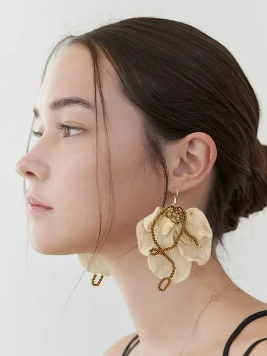 Çiçek Form Özel Tasarım Küpe